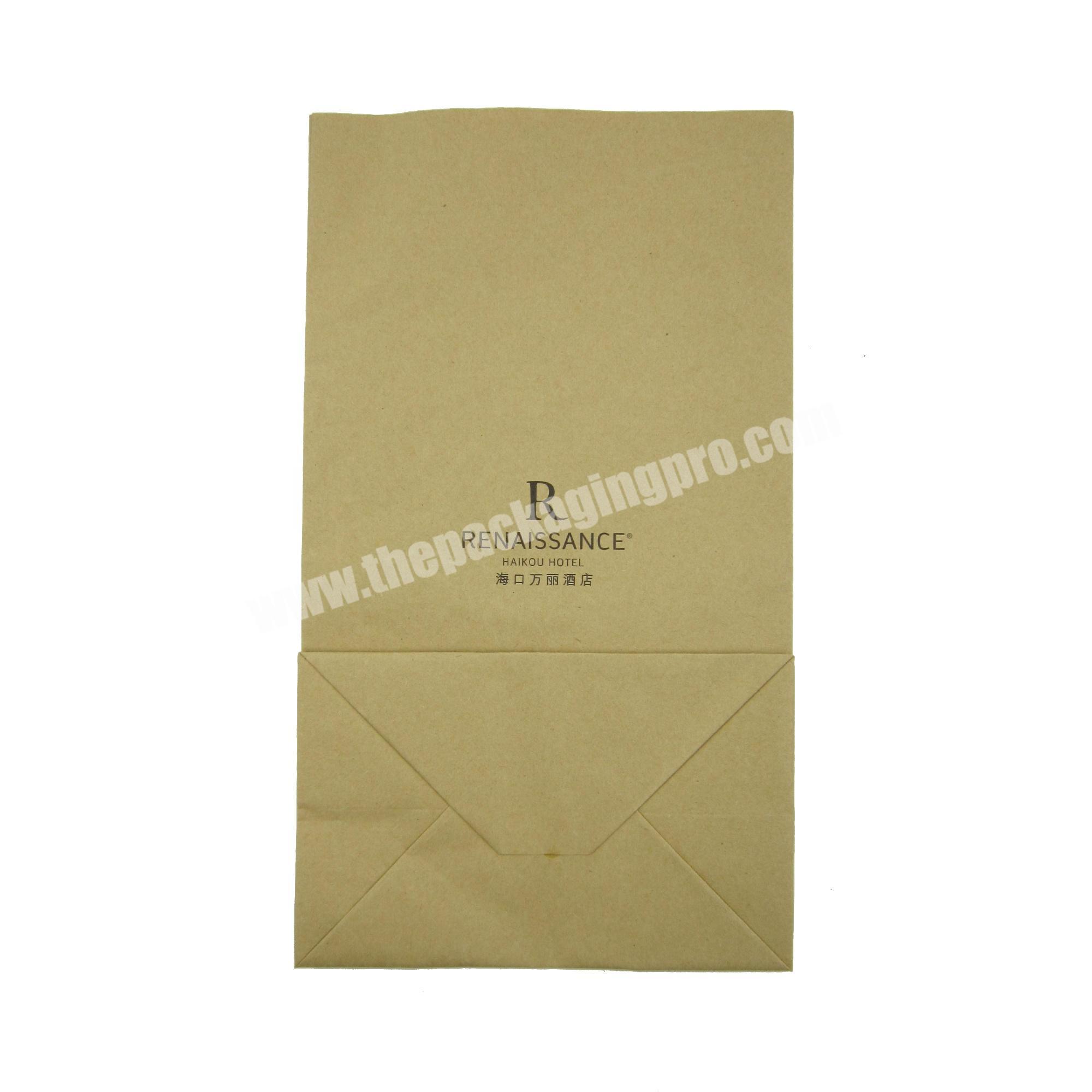 Luxury black gift paper bag custom printed logo bread packaging kraft paper bag