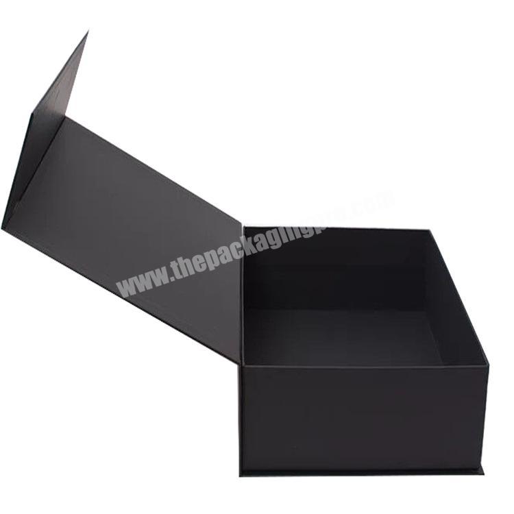 luxury black hair packaging paper box for clothes