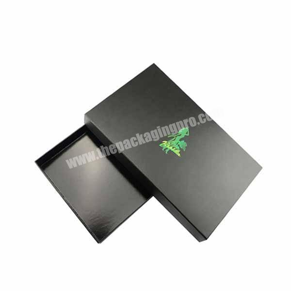 Luxury black matt finish clothing packaging box