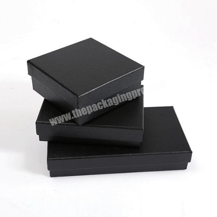 Luxury Black Rigid Cardboard Belt Wallet Storage Gift Packaging Box