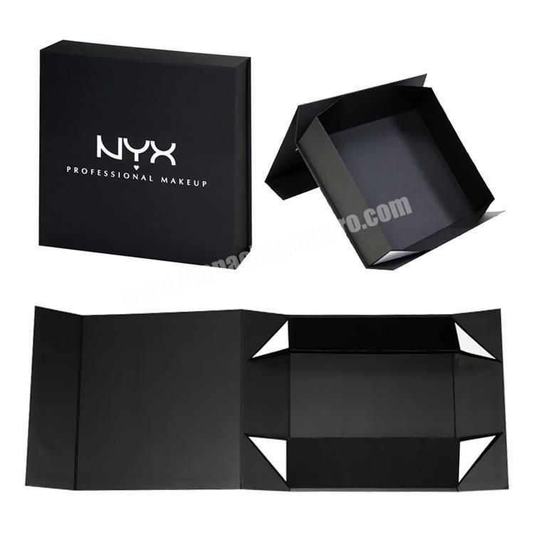 Luxury black rigid folding box