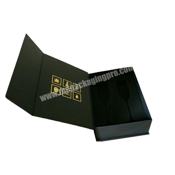 Luxury black wine gift boxes for red wine glass