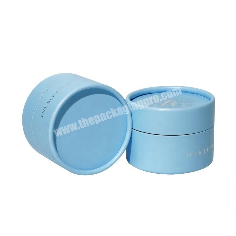 Luxury Blue Cylinder Box Face Cream Paper Packaging Box
