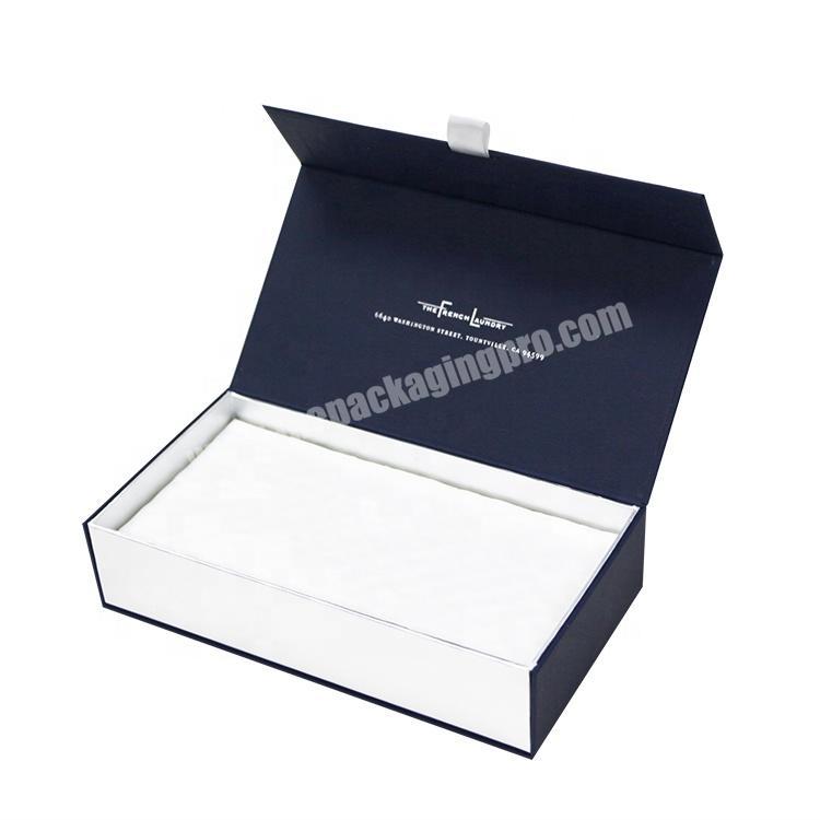 Luxury bookshaped paper box cometic packaging with ribbon