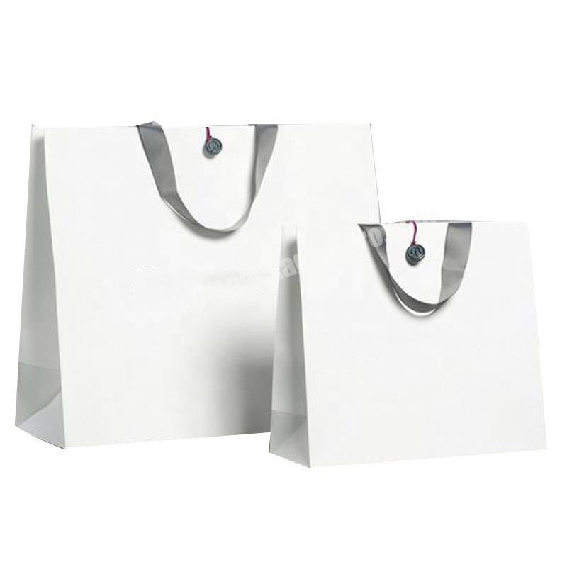 Luxury Boutique Packaging Custom Print Black and white Private Label Gift Paper Bag A4 Size