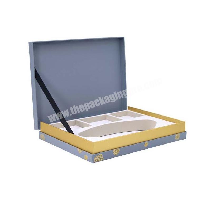 luxury box packaging gifts rigid  flip gift box with foam insert