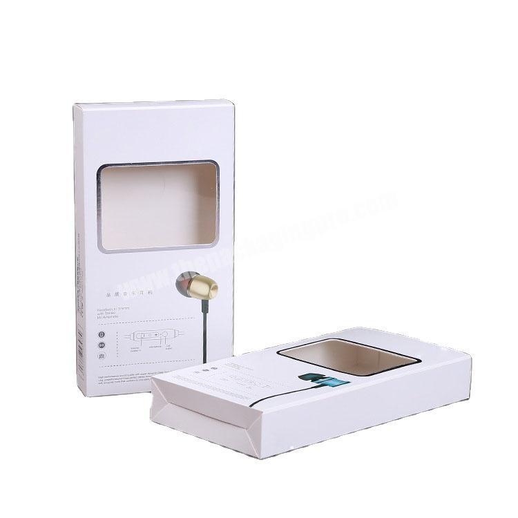 Luxury cardboard custom packaging popular design printed paper ear phone box design