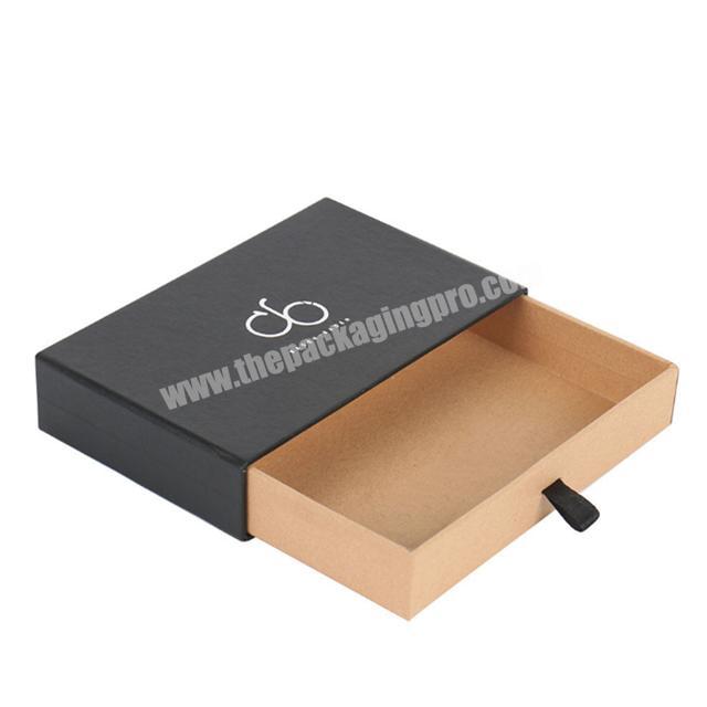 luxury cardboard gift packaging sliding logo printed custom gift drawer box