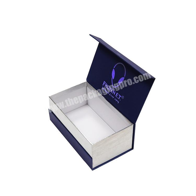 luxury cardboard magnetic closure headphone packaging box