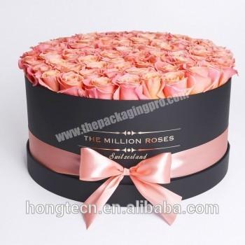 Luxury cardboard packaging boxes shipping round boxes for flower bouquet packing of Mother's Day