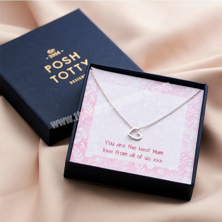 luxury cardboard packaging gift box necklace