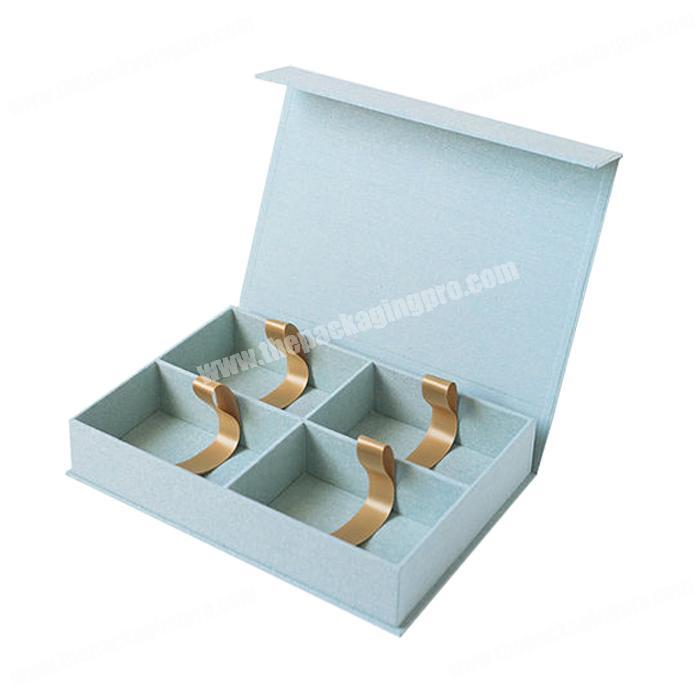 Luxury cardboard paper dividers magnetic closure rigid storage use packaging gift boxes