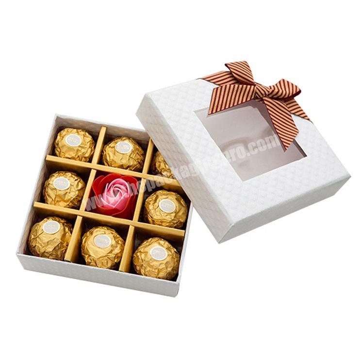 Luxury Cardboard Paper Packaging Candy Chocolate Gift Box With Paper Dividers