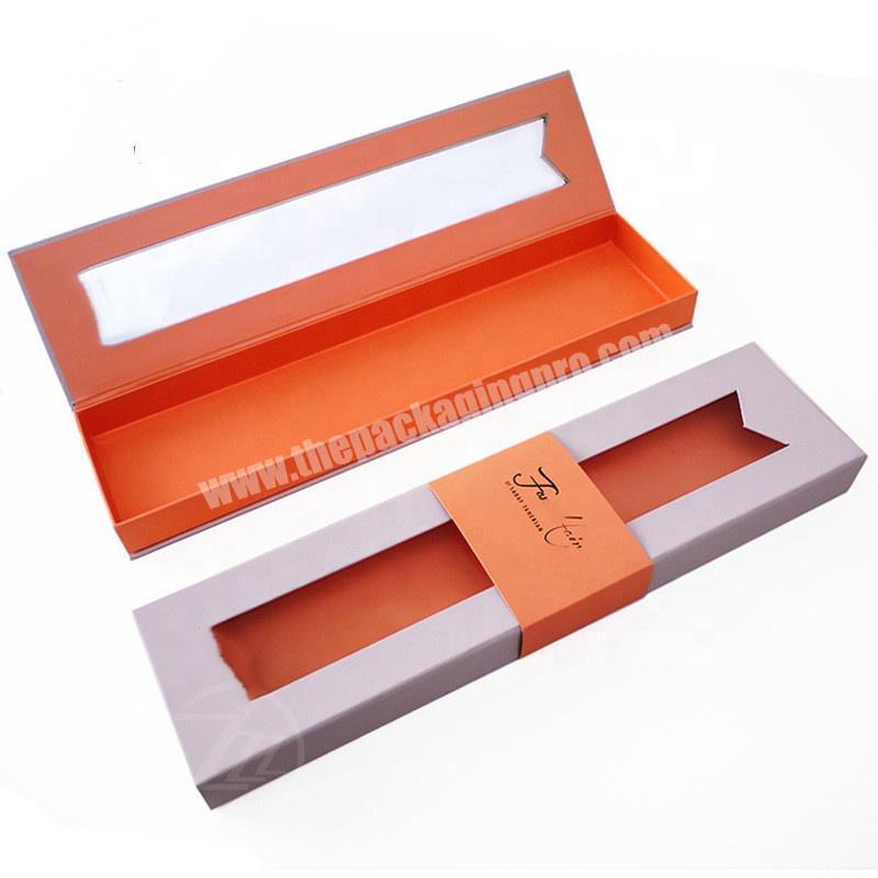 luxury cardboard wig hair extention packaging with window