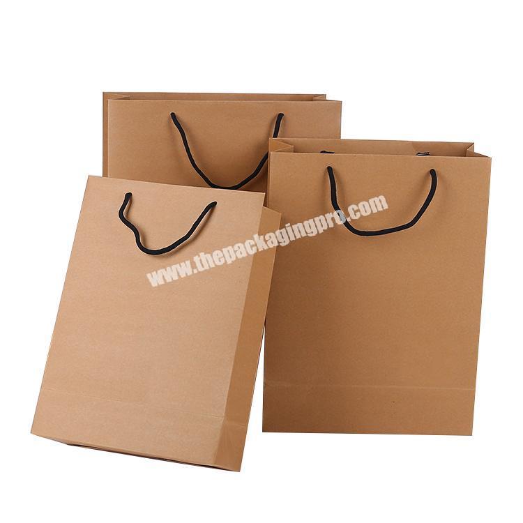 Luxury Cheap Custom Famous Brand Logo Printed  Shopping Kraft Craft Paper Bag with Offset Printing