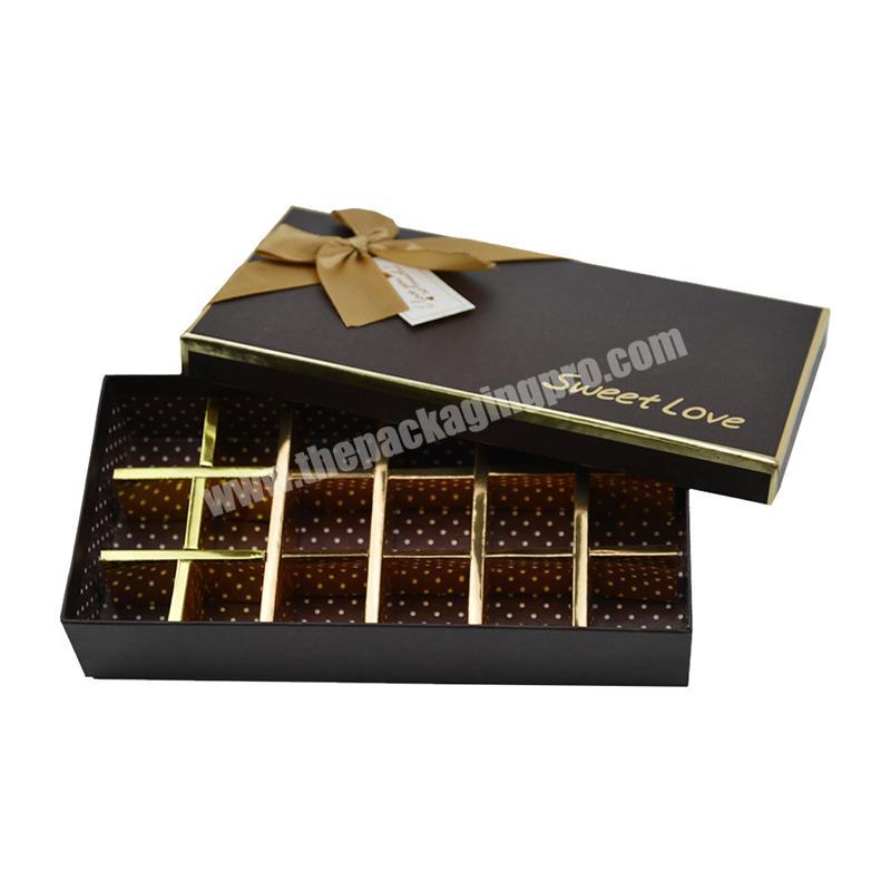 luxury chocolate paper packaging box with tray inside inside cheaper price
