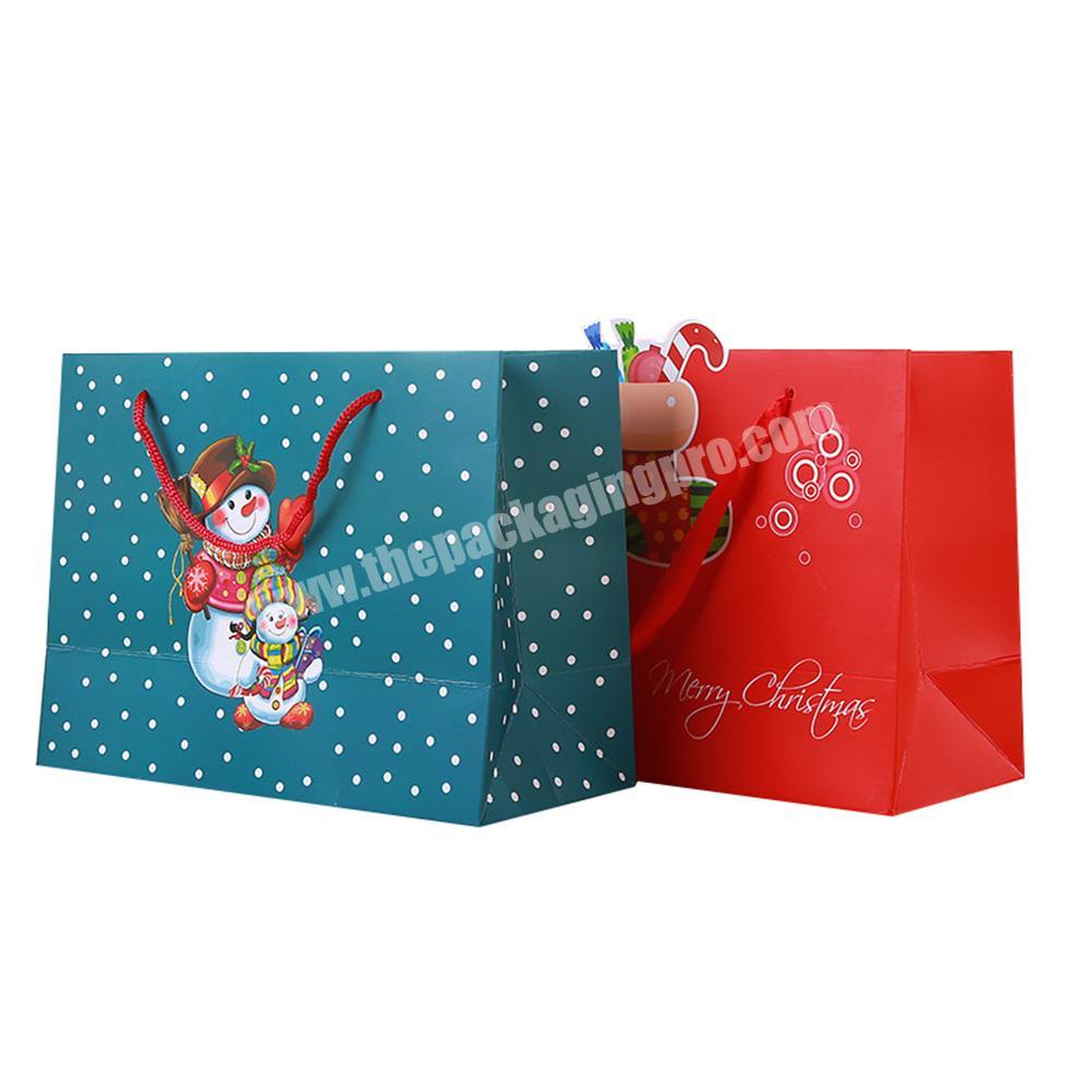 Luxury christmas gift paper bag string handle