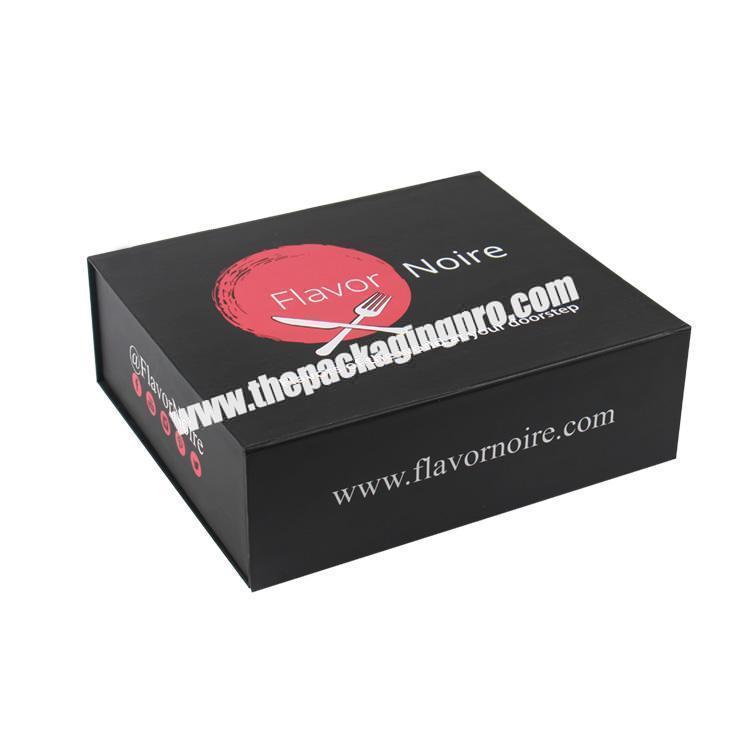 luxury clamshell foldable rigid paper box clothing packaging