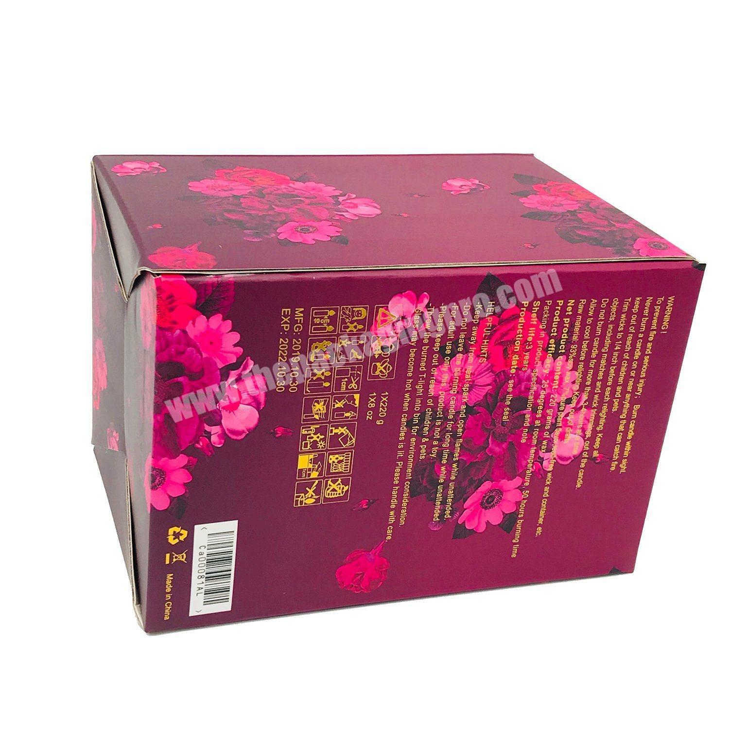 Luxury Cosmetic Jewelry Candle Corrugated Packaging Candle Box