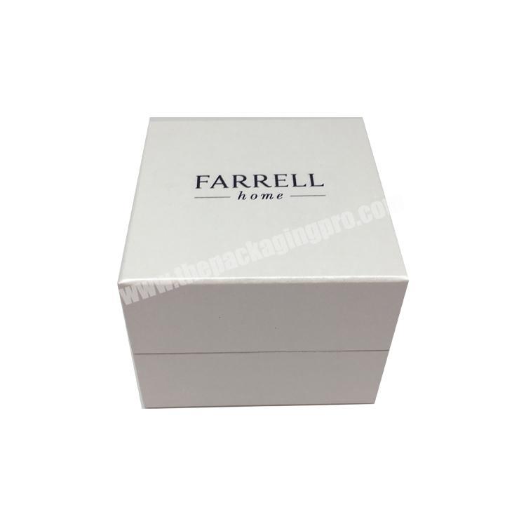 luxury cosmetic packaging white jar display cardboard boxes with black logo
