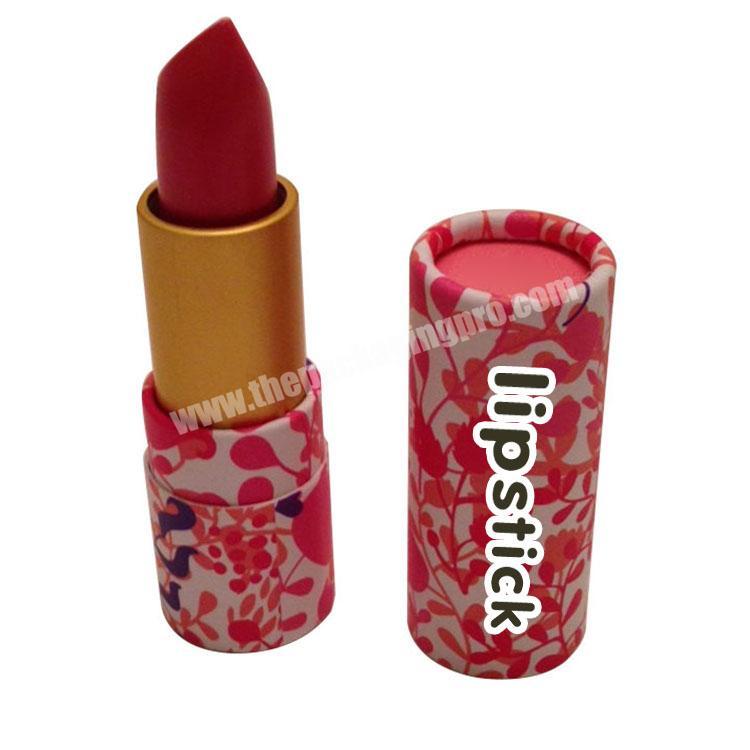 luxury cosmetic paper tube custom cardboard lipstick tube round cylinder box packaging