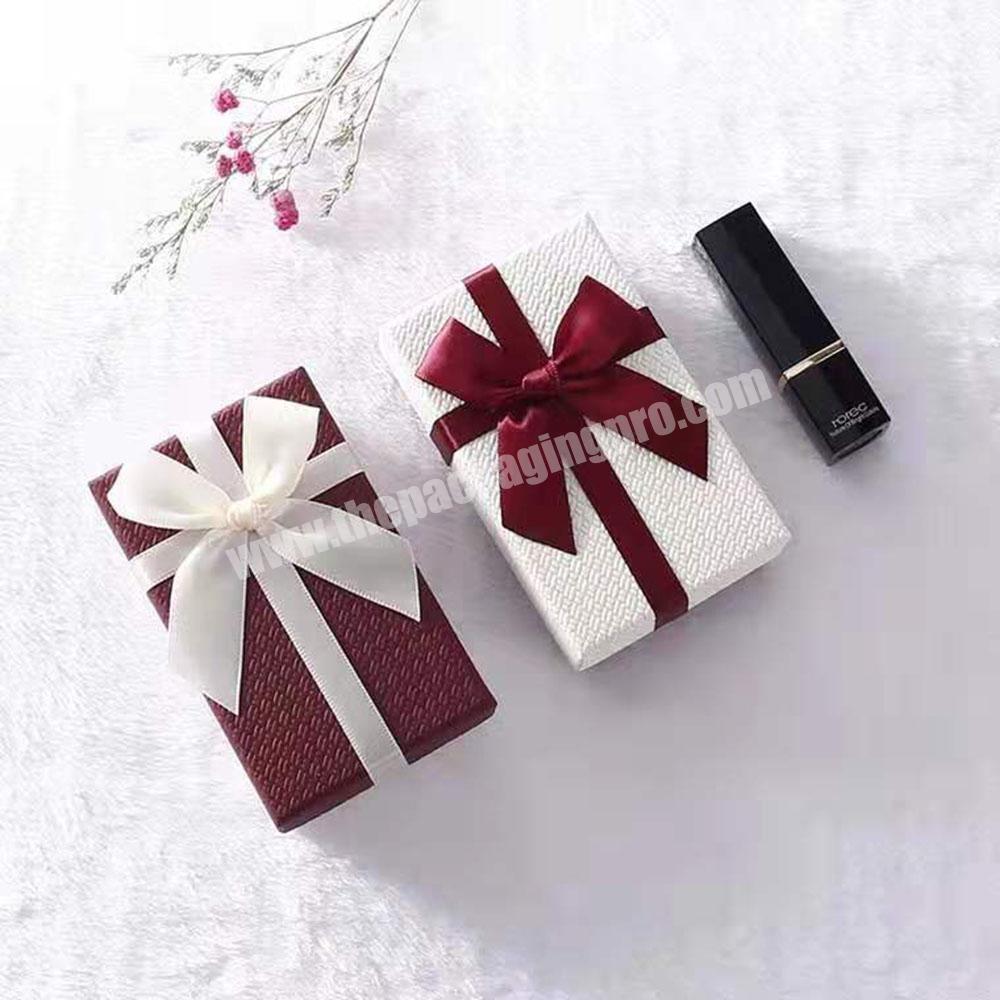 Luxury Cosmetic Perfume Lipgloss Cardboard Box LipStick Skin Care Packaging Gift Box With Ribbon With Inserts