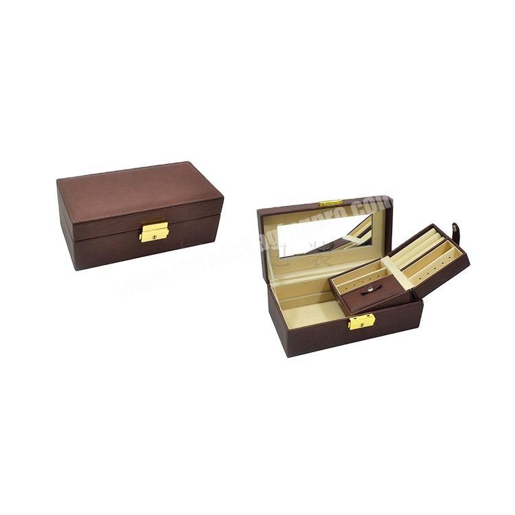 Luxury Creative Beautiful Kids Portable Gift Sets case Chinese Universal Packaging Small Leather Jewelry Box for man