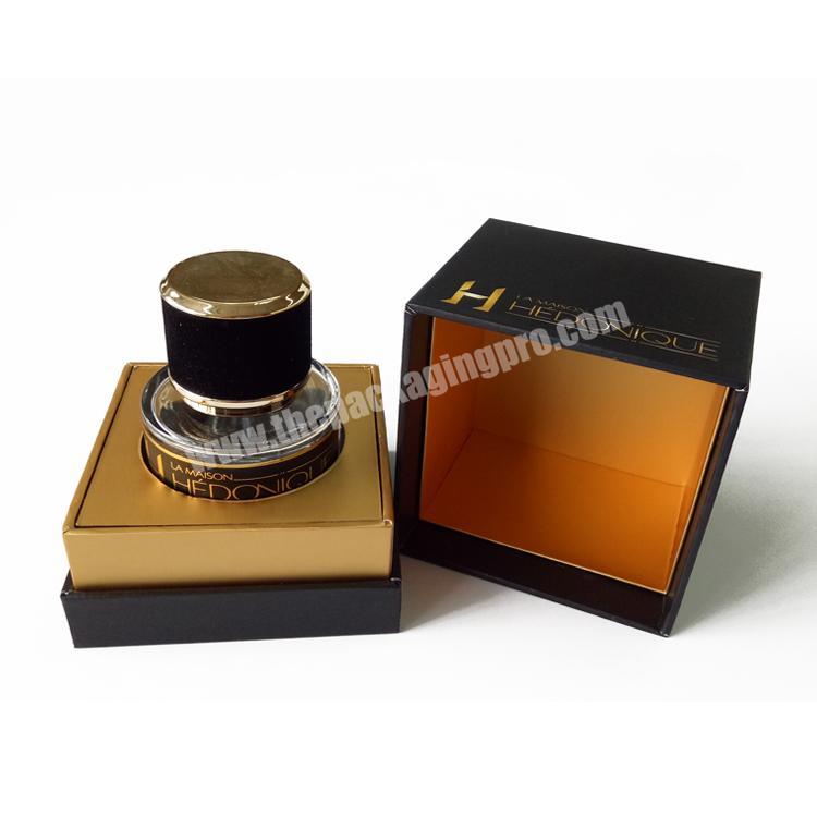 Luxury Custom Black gold stamping Custom Perfume Box  Candle Box for Jewelry Gift Box