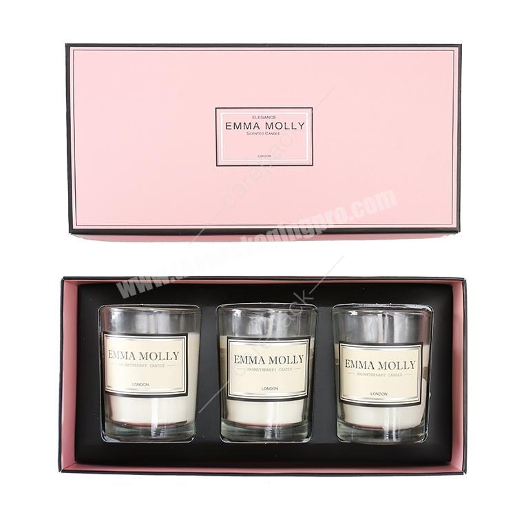 Luxury Custom Black Round Aromatherapy Candle jar Gift Candle Packaging Box