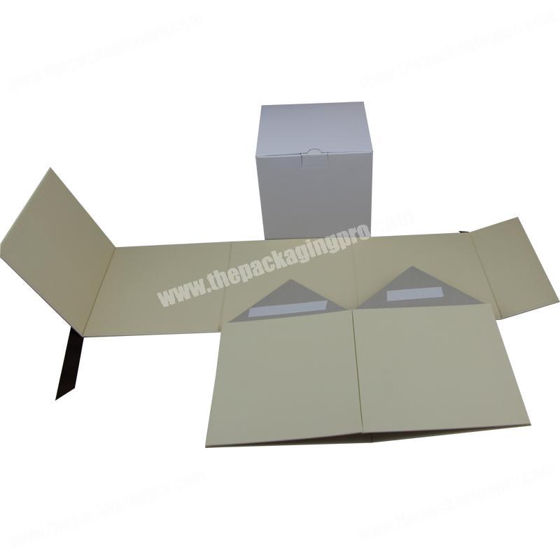 Luxury custom book shape magnetic closure foldable gift box