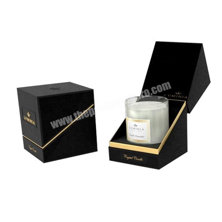 Luxury Custom Boxes with Logo Gift Set Candle Box Packaging Customized black candle paper gift packaging box