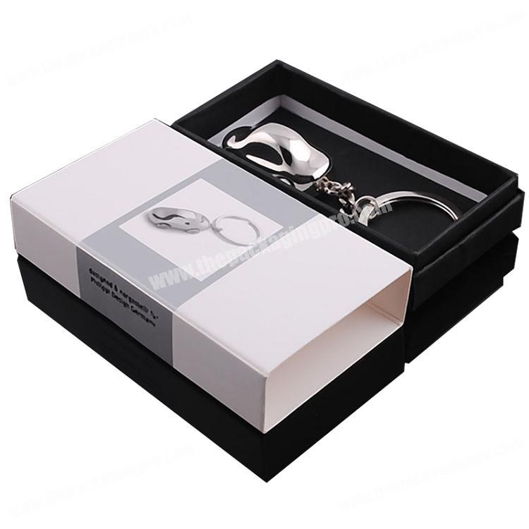 Luxury  Custom Brand Logo Printing  Personal Gift Lift Off Key Ring Gift  Packaging Box