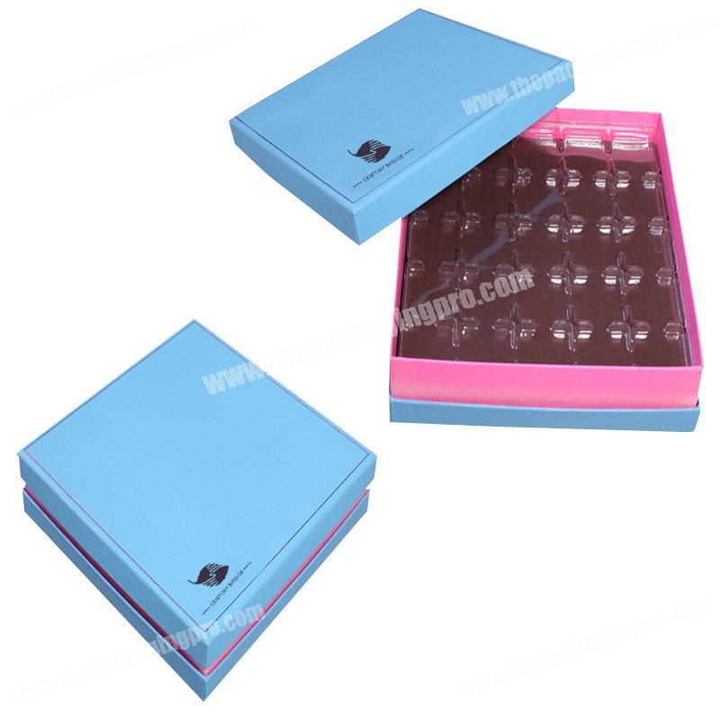 Luxury custom cardboard paper divider sweater packaging empty for chocolates gift boxes with lids
