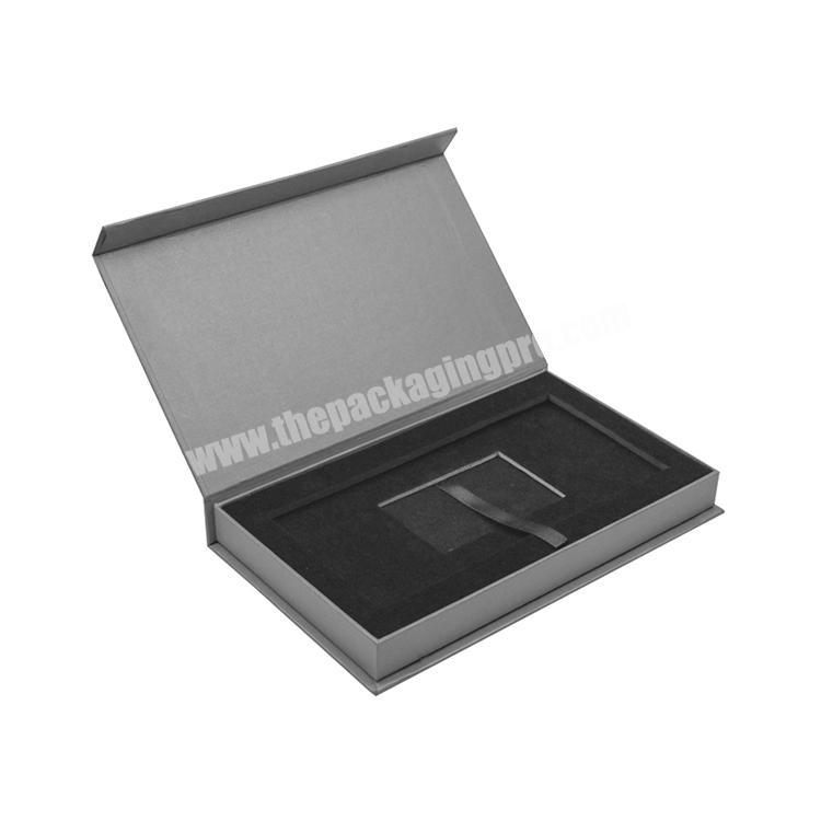 Luxury custom cardboard paper magnetic closure VIP card storage packaging boxes