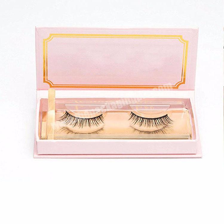 Luxury custom cardboard paper magnetic empty eyelashes gift packaging boxes with window