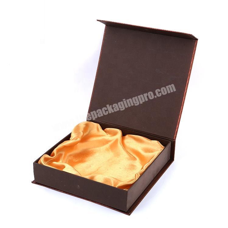 Luxury Custom Cardboard Paper Packaging Clamshell Storage Tea Gift Box With FoamSilk Insert