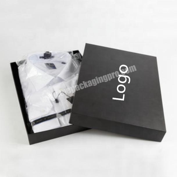 Luxury custom cardboard paper T-shirt packaging black apparel corrugated boxes packaging