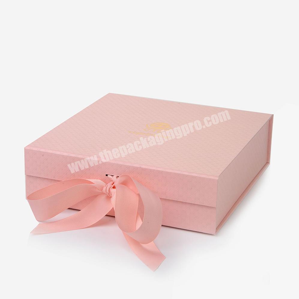 Luxury Custom Children Skirt Matt Pink Gold Stamping Folding Magnetic Gift Paper Packaging Box