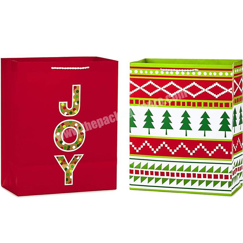 Luxury Custom Christmas hand bag packaging gift box