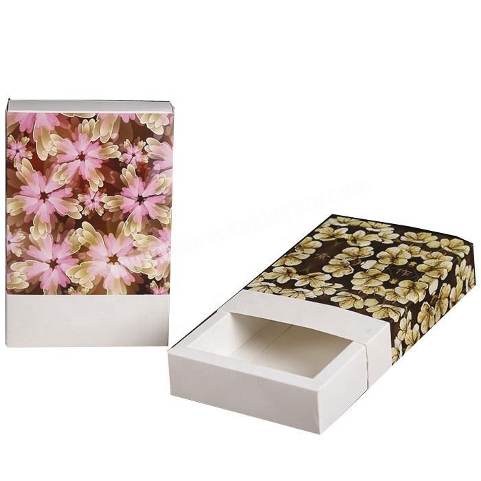 Luxury custom color cardboard drawer paper box for gift packaging