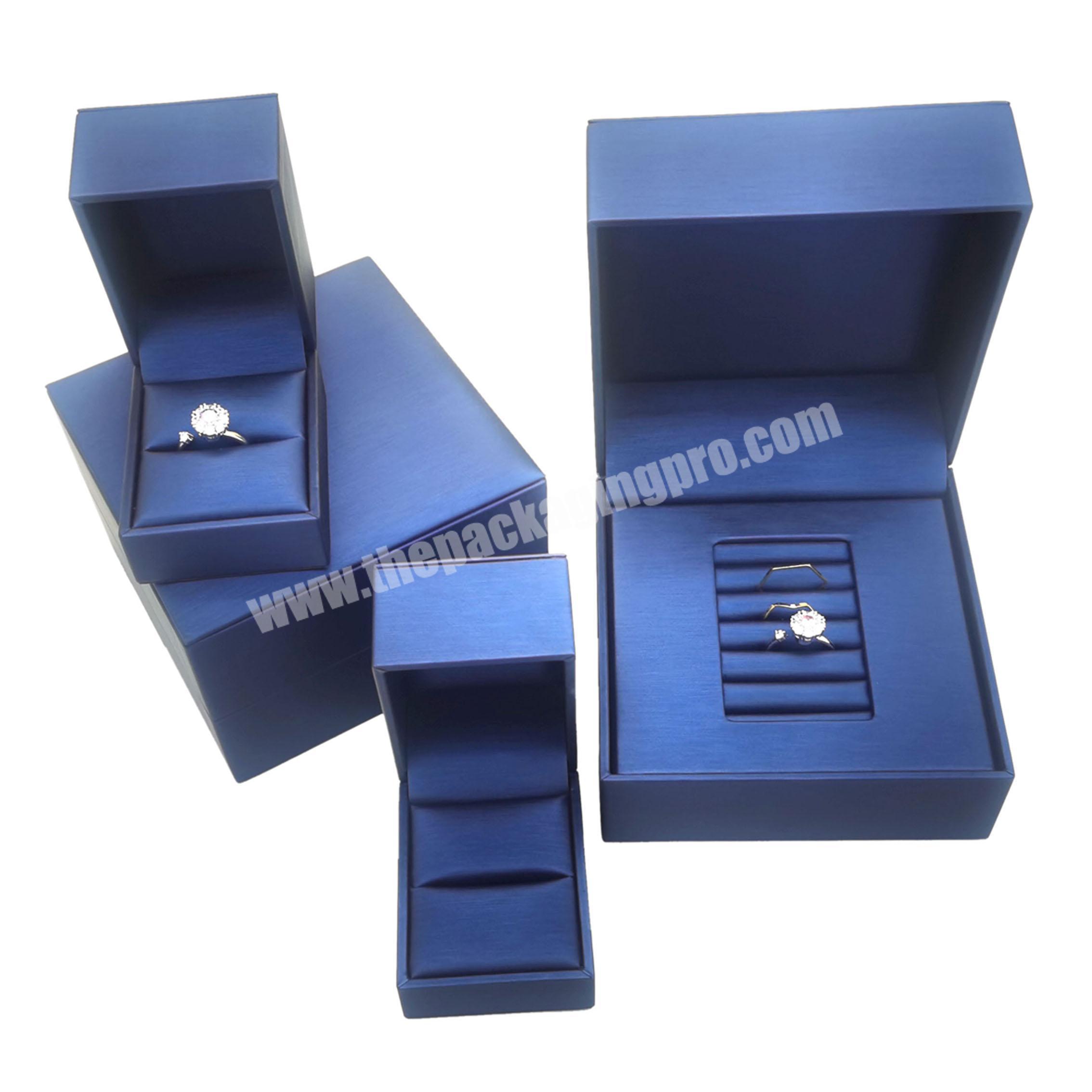 Luxury custom Color Jewelry Ring Box Case  PU Leather Jewelry Box