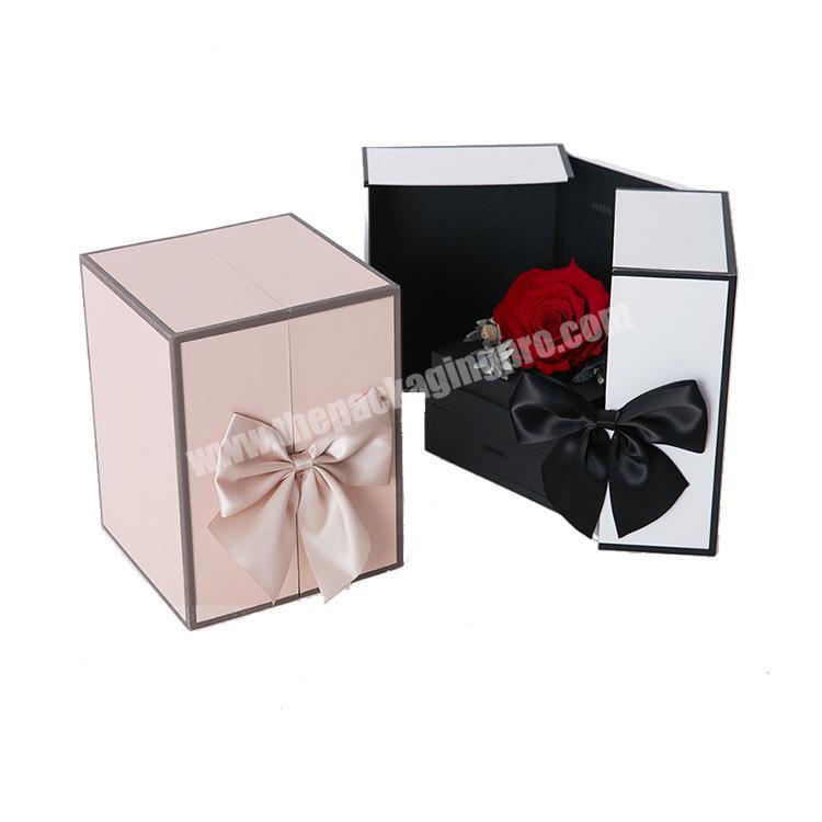 Luxury custom design drawer paper packaging box for flowers