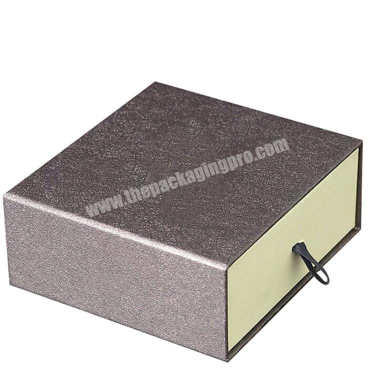 Luxury custom design shinny glossy paper board sleeve off cover slide tray drawer  box packaging
