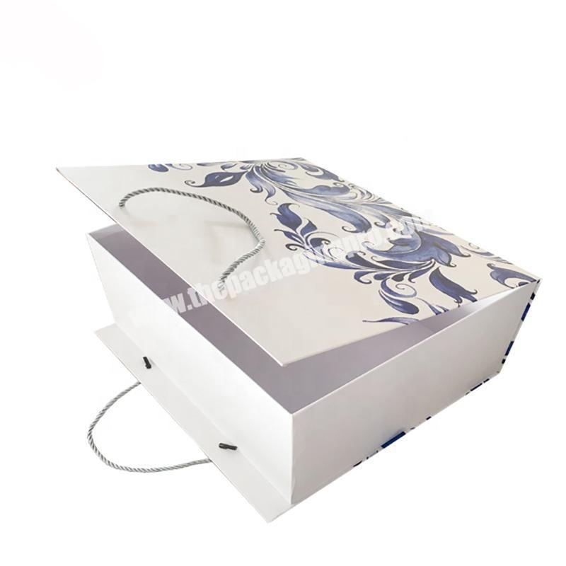 Luxury Custom Eco Friendly Magnetic Foldable Black Glitter Bridesmaid Wedding Paper Cardboard Clothing Gift Packaging Box