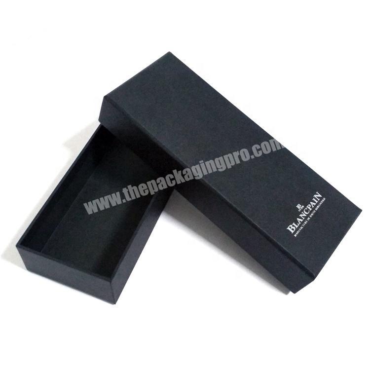 Luxury Custom Foil Stamping Black Matte Lid Base Cardboard Paper Packaging Gift Box