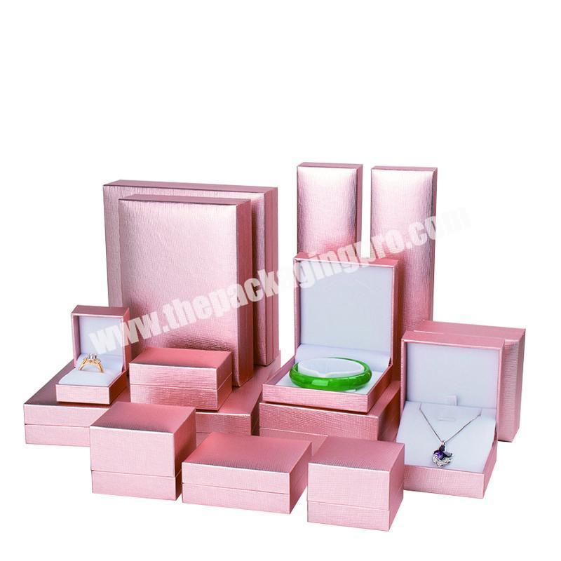 Luxury Custom Gold Leather Jewelry Bangle Earrings Necklace Ring Gift Boxes Present Package Case Jewelry Packaging Box
