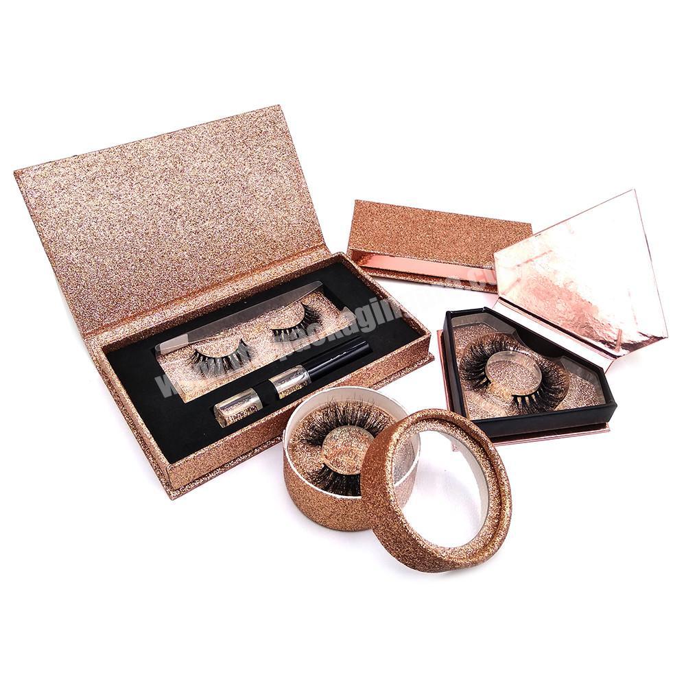 Luxury Custom high quality glitter false eyelash packing box