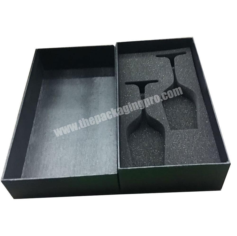 Luxury Custom High Quality Rigid Cardboard Wine Glass Packaging Paper Box