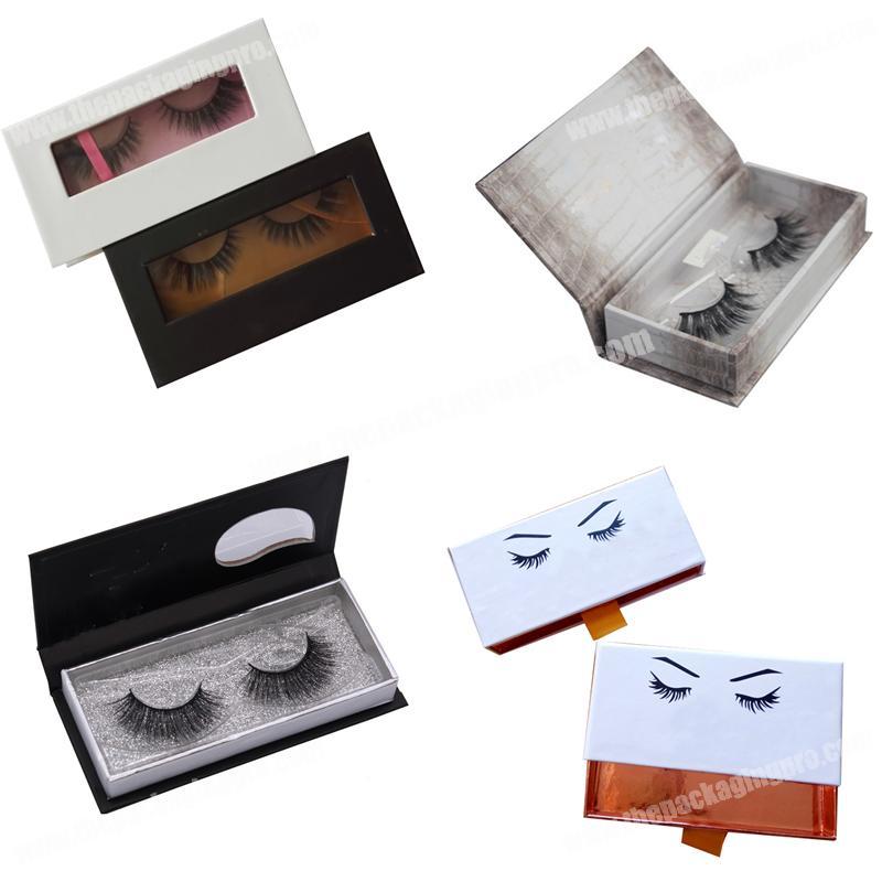 Luxury Custom Hot Selling Rigid Cardboard Glitter Magnetic Promotion Solid Packaging Lash Fake Eyelashes Box