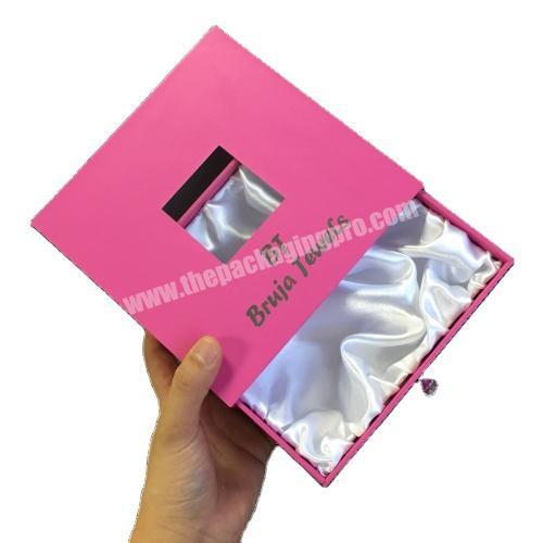 luxury custom jewelry packaging box for jewelry gift box side open drawer jewelry box with clear window